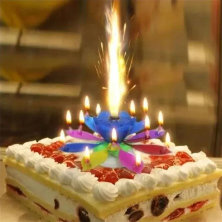 Lotus Flower Birthday Candle