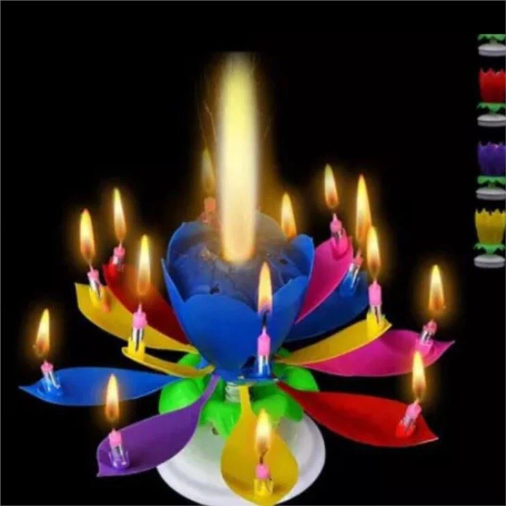 Lotus Flower Birthday Candle